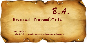 Brassai Annamária névjegykártya