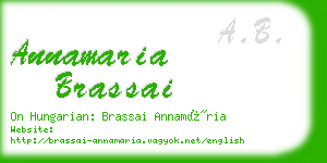 annamaria brassai business card